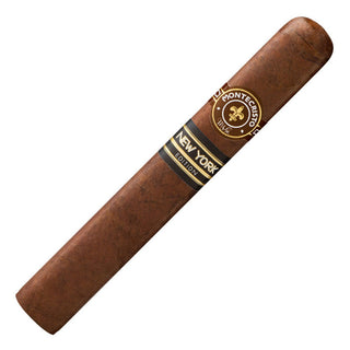Cigar with Montecristo New York Edition label on a white background