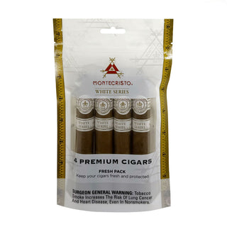 Sampler Pack of Montecristo White Series premium cigars on a white background