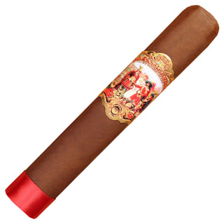 My Father La Antiguedad cigar with decorative band featuring intricate designs on a white background