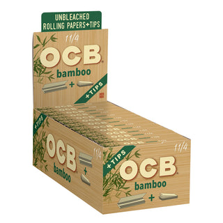 OCB Bamboo 1 1/4 Rolling Papers + Tips