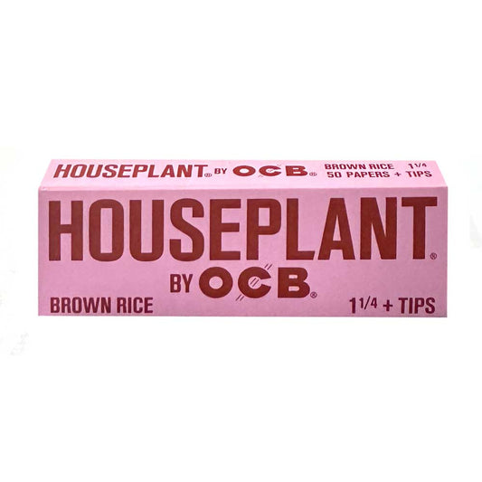 Houseplant by OCB Brown Rice 1 1/4 Rolling Papers + Tips