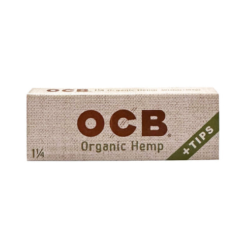 OCB Organic Hemp 1 1/4 Rolling Papers + Tips