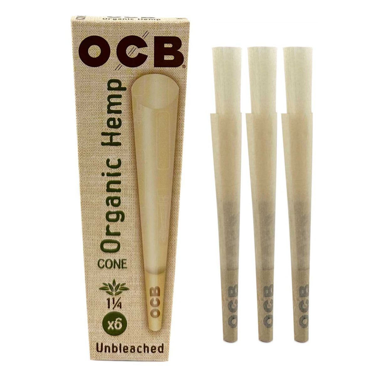 OCB Organic Hemp Cones 1 1/4 Size (6 Pack)