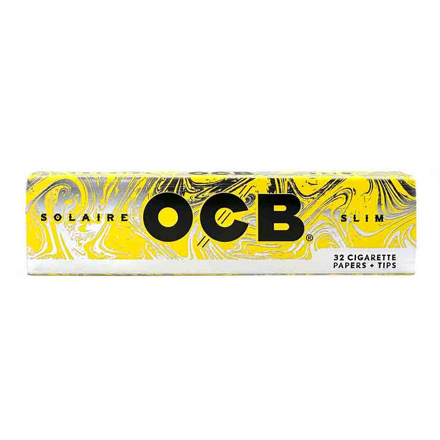 Ocb Wraps OCB Paper Solaire King Size Slim Rolling Papers + Tips | MatchBoxBros