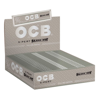 OCB X-Pert Slim rolling papers packaging on a white background