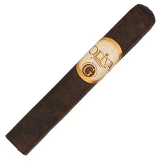 Oliva Serie G Maduro cigar with a gold label on a white background