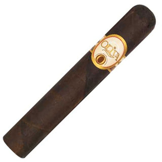Oliva Serie O Maduro cigar with a gold band featuring a logo on a white background