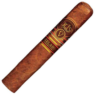 Oliva Serie V Melanio cigar with Oliva label on a white background
