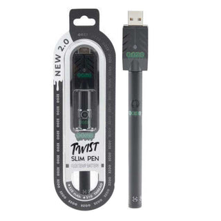 Vape pen with packaging and USB charger on a white background