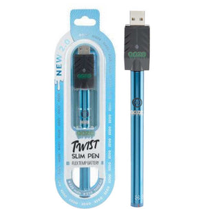 Vape pen with packaging and USB charger on a white background