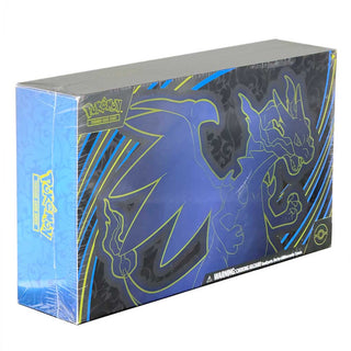 Pokémon trading card game box with a dragon design on a white background
