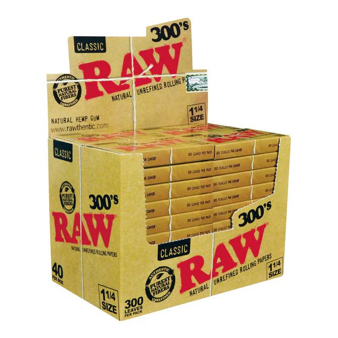 RAW Classic Creaseless 1 1/4 300's Rolling Papers