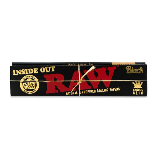 RAW Black INSIDE OUT King Size Slim Rolling Papers