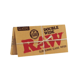 RAW Classic Double Wide Rolling Paper pack on white background