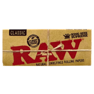 raw classic creaseless king size supreme rolling paper