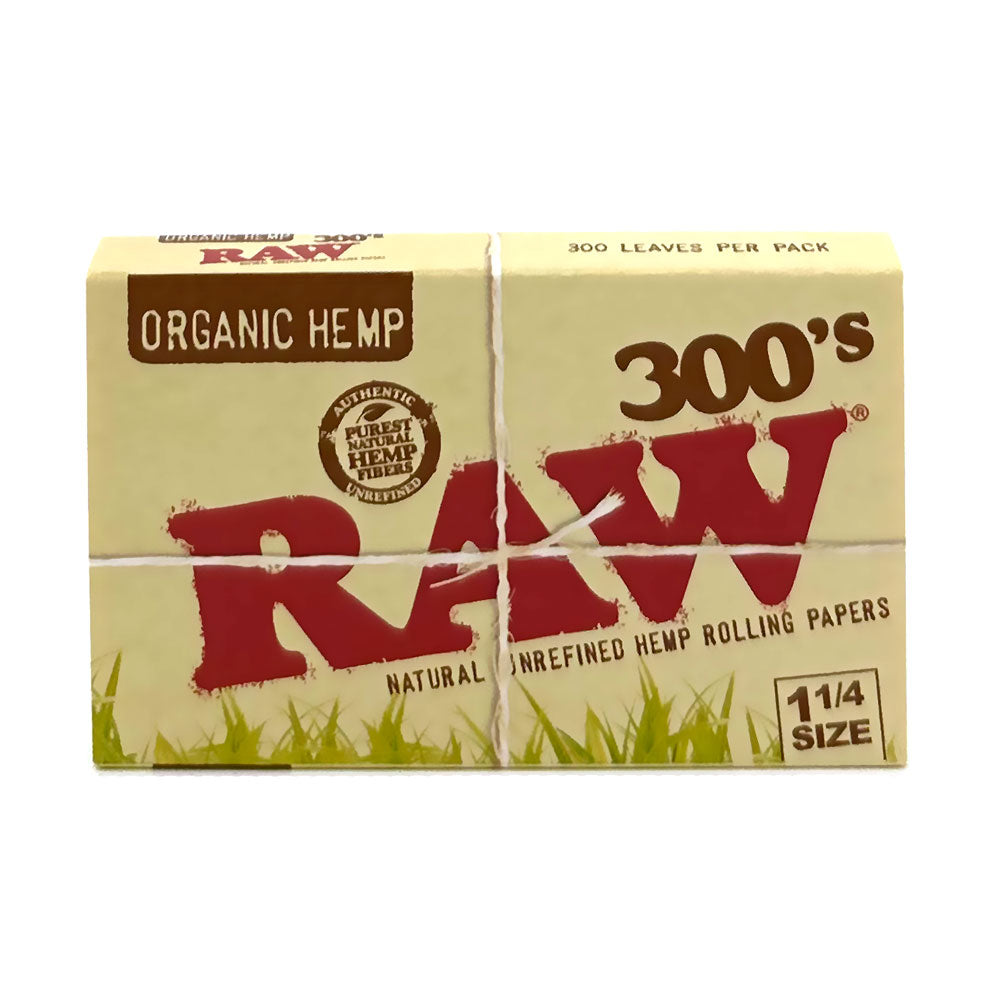 RAW Organic Hemp Creaseless 1 1/4 300’s Rolling Papers