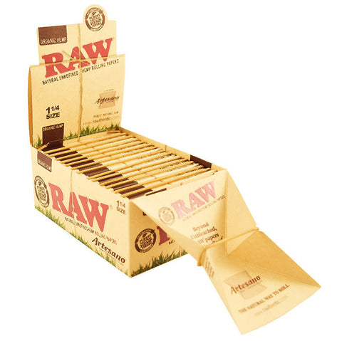 RAW Organic Hemp Artesano 1 1/4 Rolling Papers