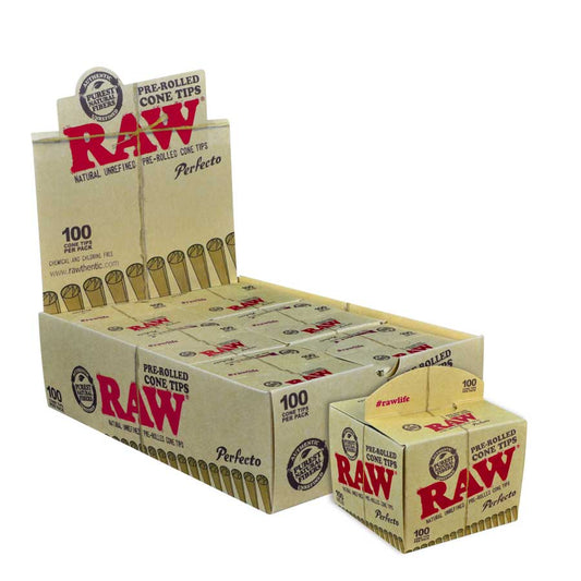 RAW Pre Rolled Perfecto Cone Tips (100ct)