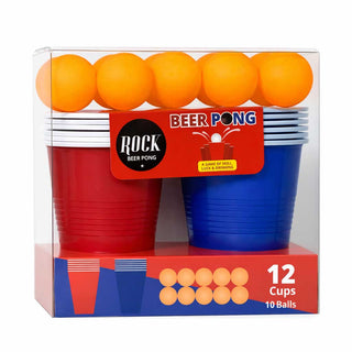 Beer Pong Set – 12 Cups & 10 Balls