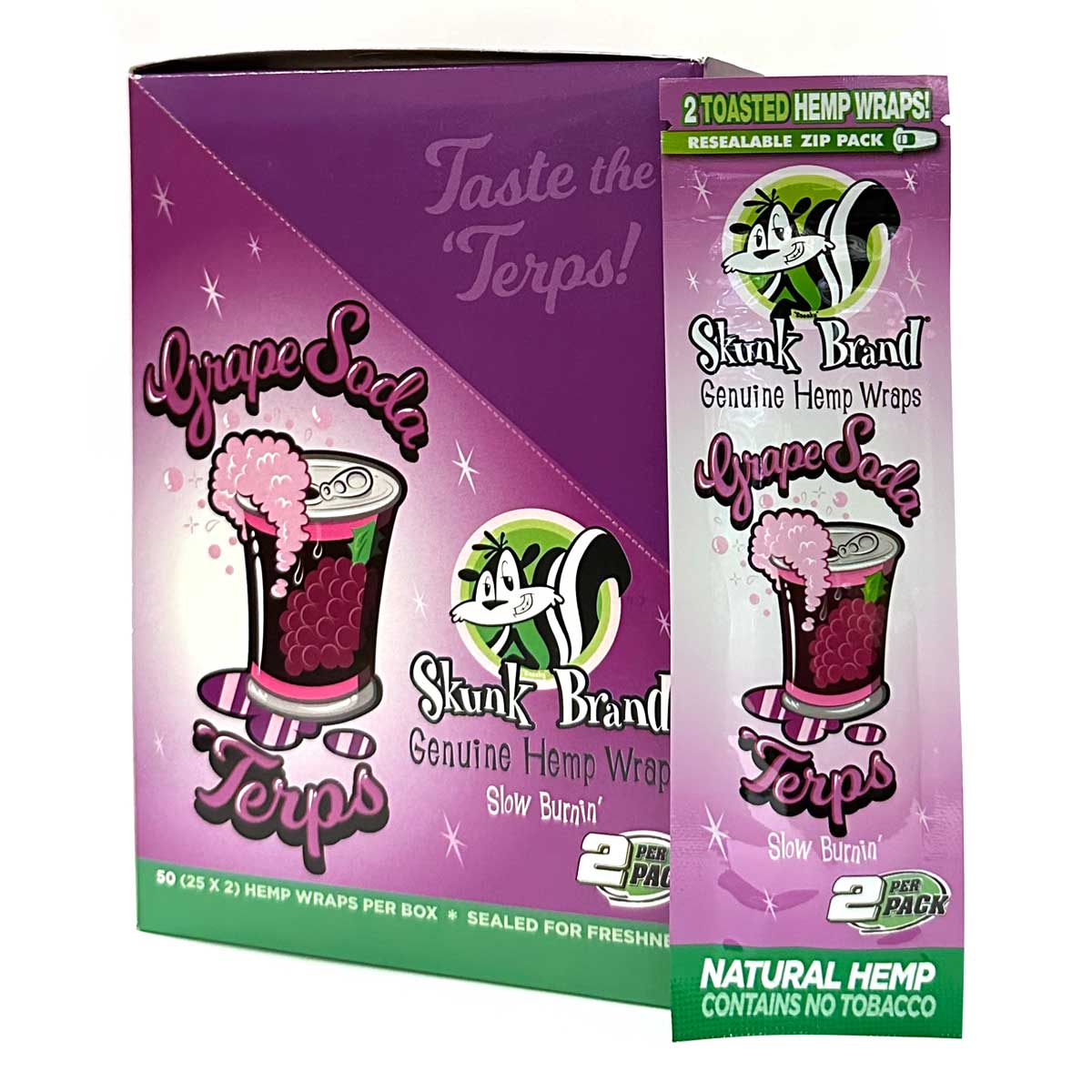 Skunk Terp Enhanced Hemp Wraps ~ Grape Soda Flavor