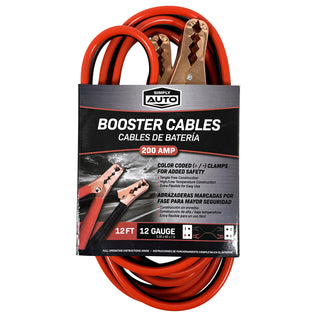 Simply Auto Booster Cable 200A 12ft 12GA