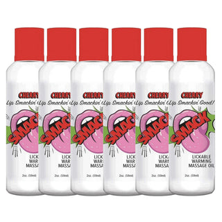 Smack Lickable Massage Oil 2oz Cherry (6ct)