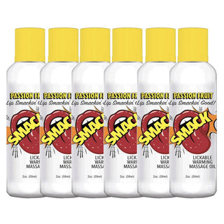 Smack Lickable Massage Oil 2oz Passion Fruit (6ct)