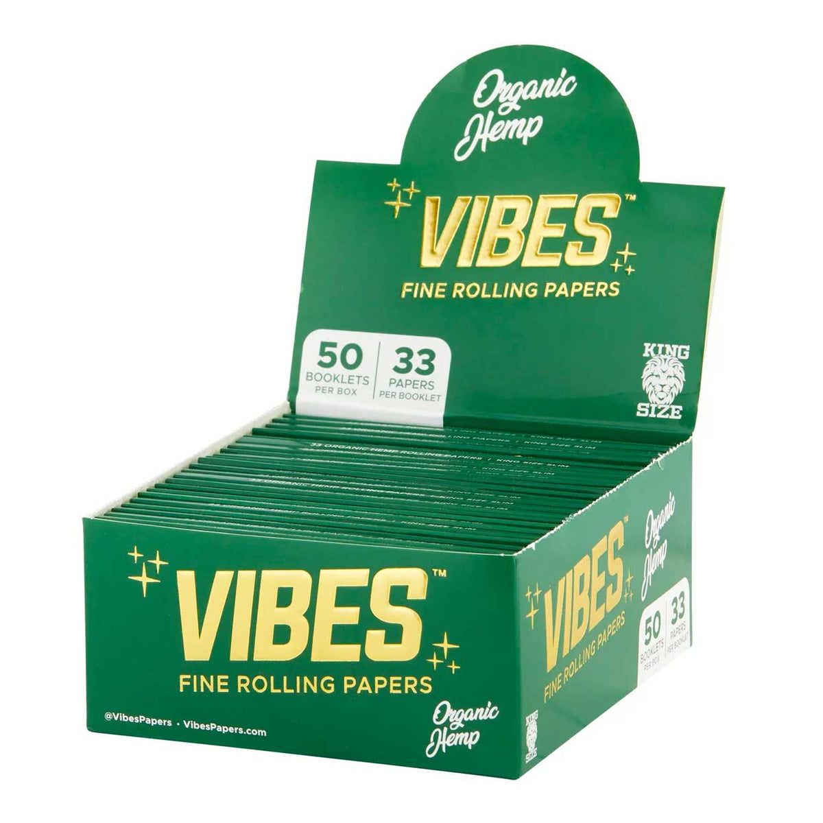 Vibes Rolling Papers Organic Hemp King Size Slim