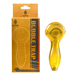 Yellow bubble trap with packaging displaying 'Luma' brand on a white background