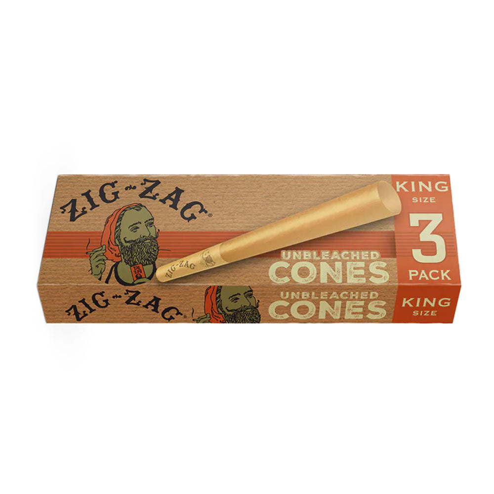 Zig Zag Unbleached Pre Rolled Cones King Size (3)