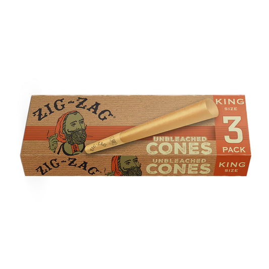 Zig Zag Unbleached Pre Rolled Cones King Size (3)