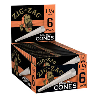 Zig Zag Ultra Thin Pre Rolled Cones 1 1/4 Size (6)
