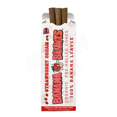 Banana Blunts Organic Pre Rolled Cones Strawberry Cream Flavor