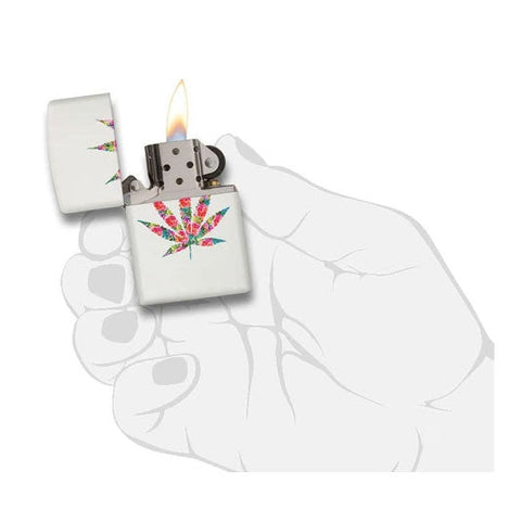 Zippo Floral Weed Design