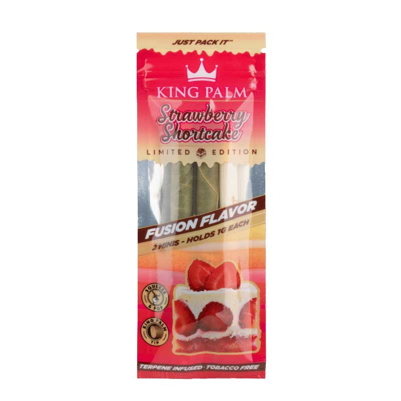 King Palm 2 Mini Rolls - Strawberry Shortcake Flavor