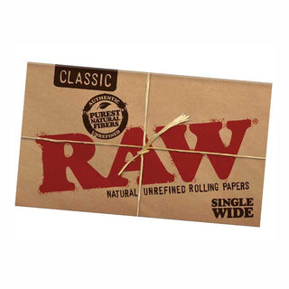 raw classic single wide rolling paper double feed
