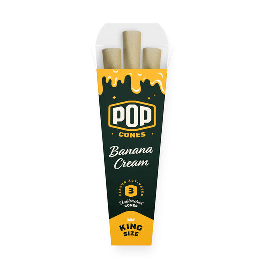 POP Unbleached Cones - Banana Cream (King Size)