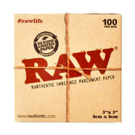 RAW brand parchment square front