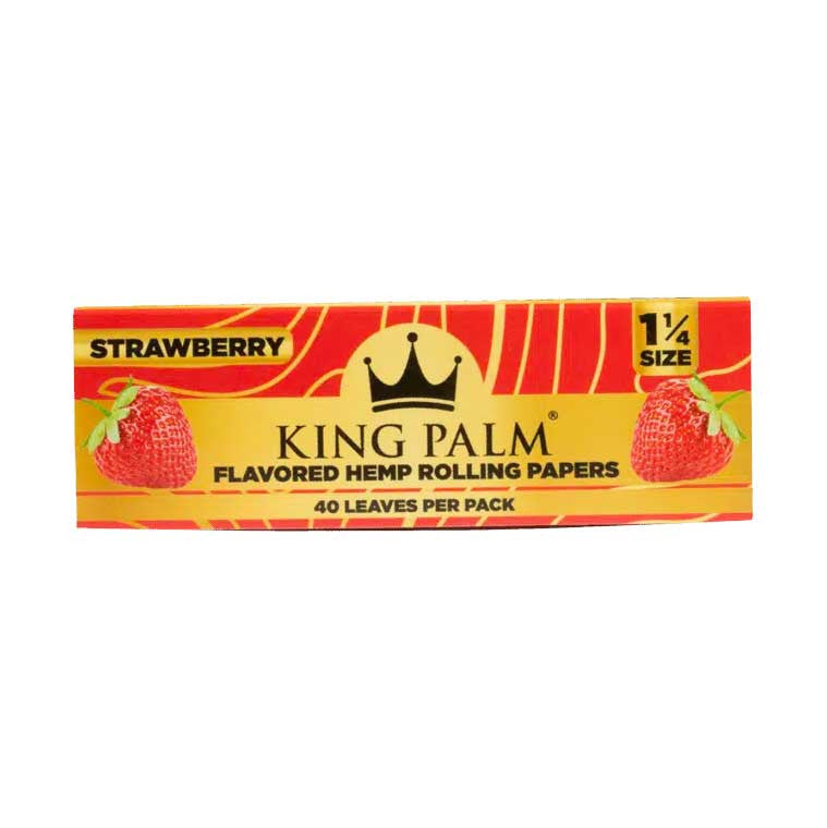 King Palm Hemp Paper Strawberry 1 1/4 Size