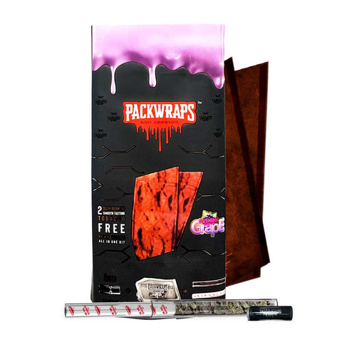 PACKWRAPS Hemp Wraps Gushing Grape Flavor