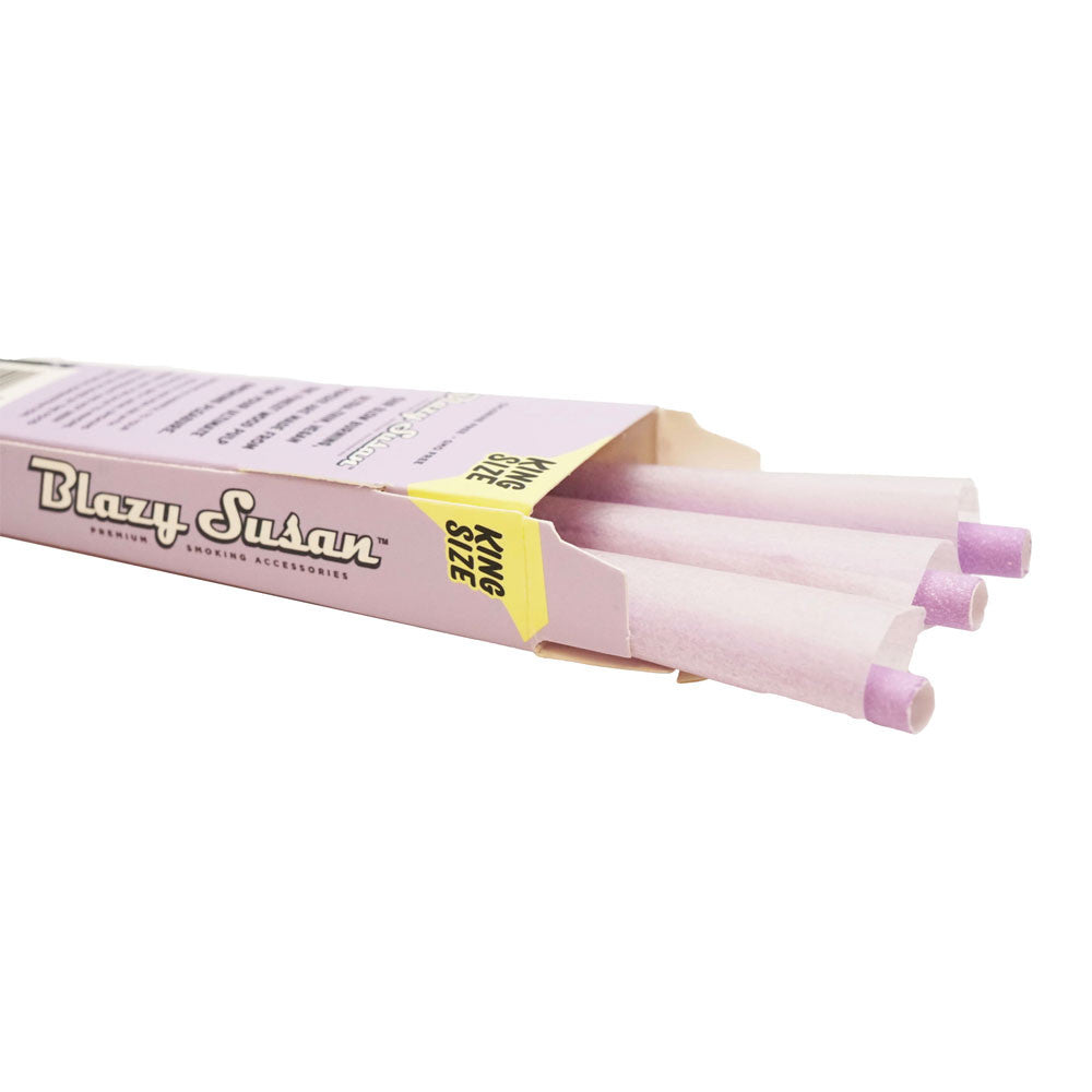 Blazy Susan King Size Purple Prerolled Cones - 3 Cones/Pack