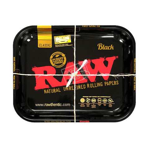 raw black rolling tray