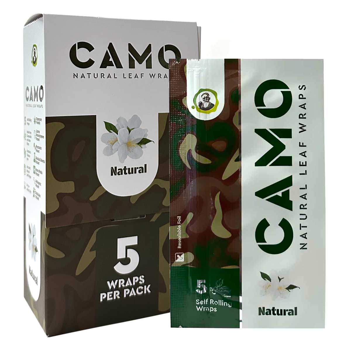 Camo Natural Leaf Wraps ~ Natural Flavor