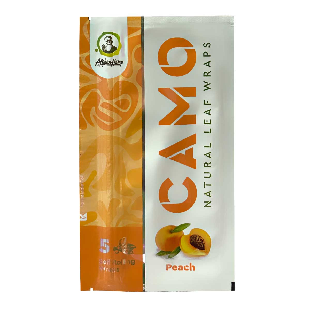 Camo Natural Leaf Wraps ~ Peach Flavor