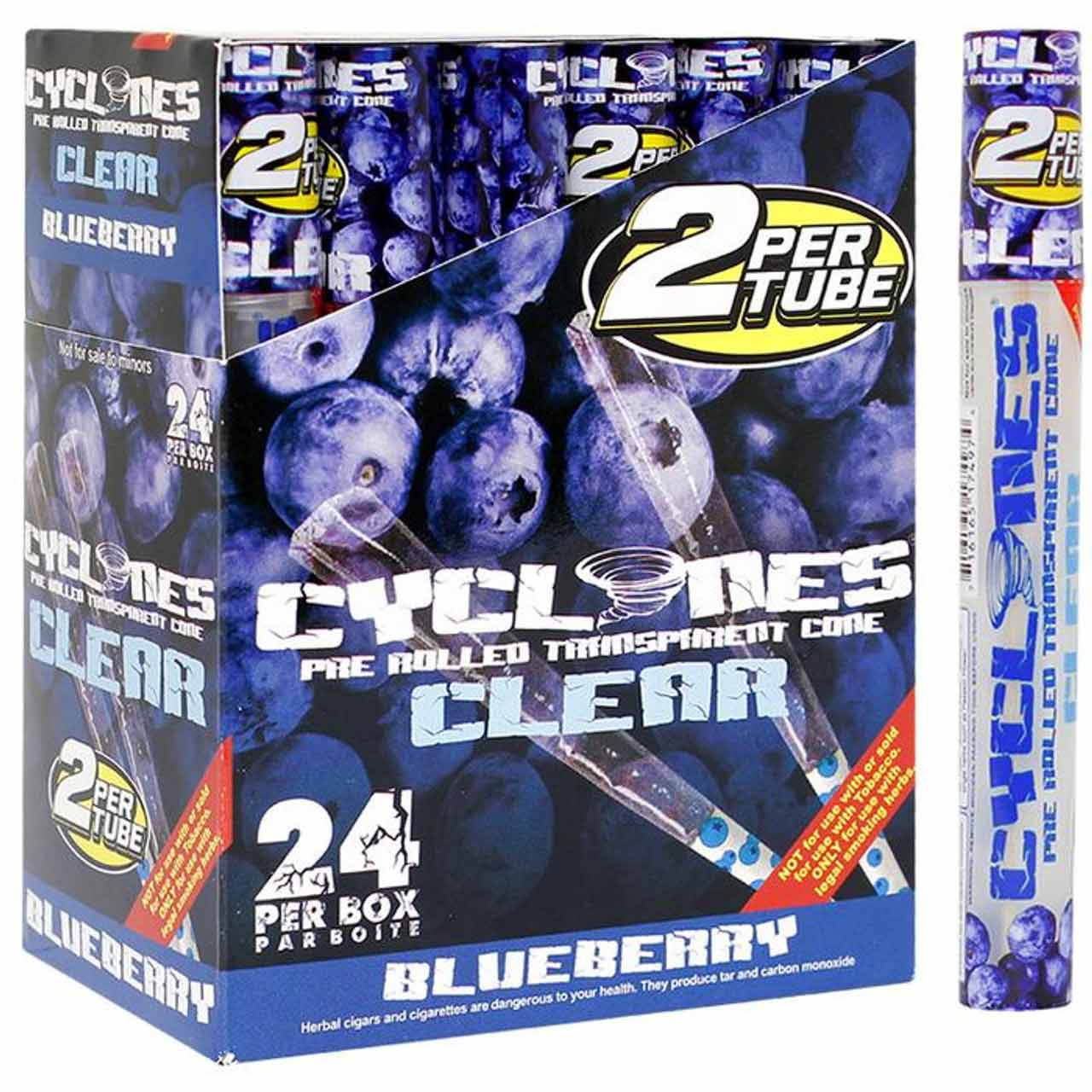 Cyclones Clear Cones - Blueberry Flavor