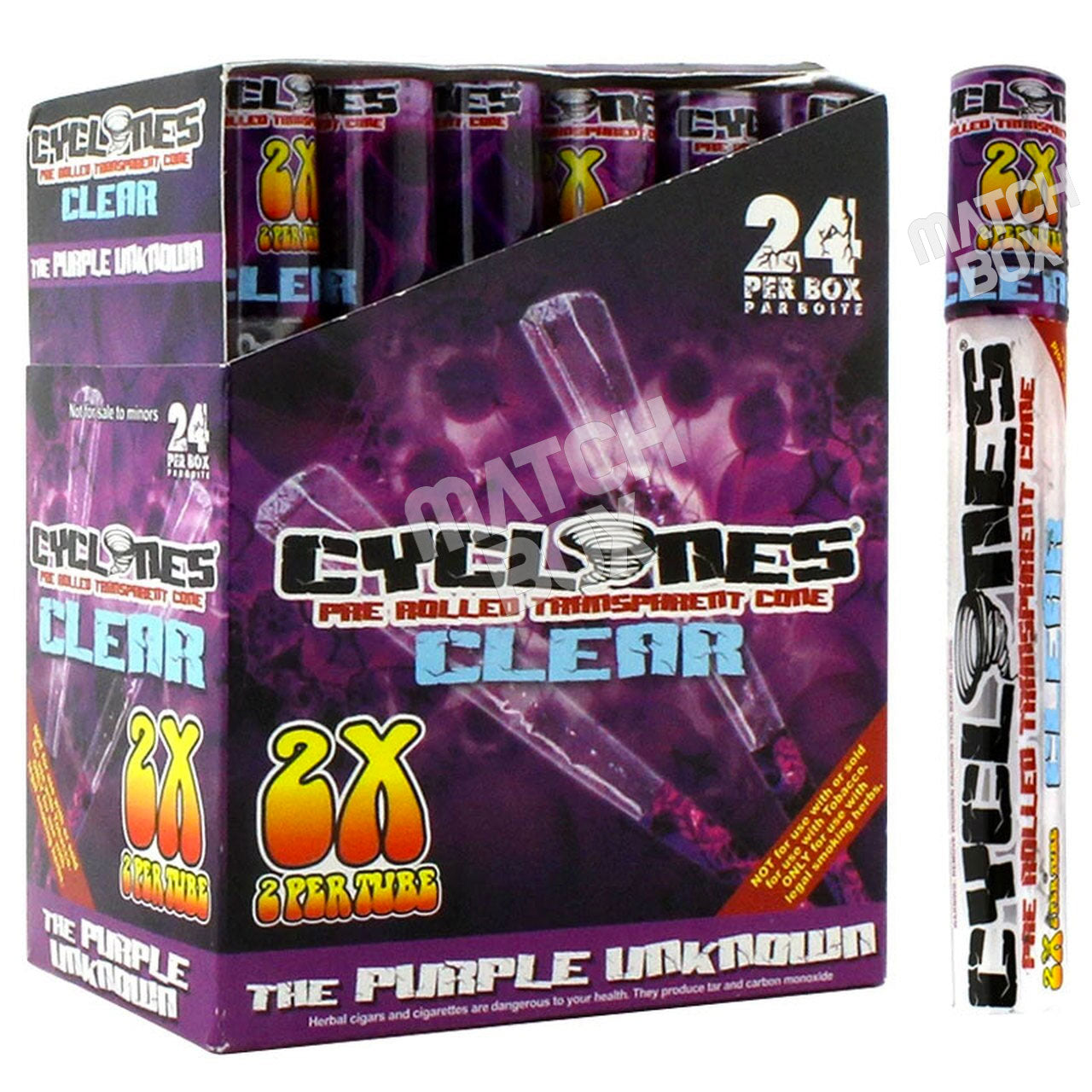 cyclones clear prerolled cones purple unknown flavor