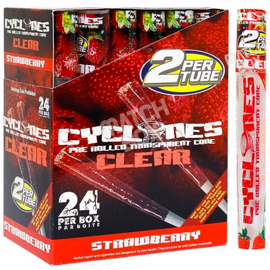 cyclones clear prerolled cones strawberry flavor