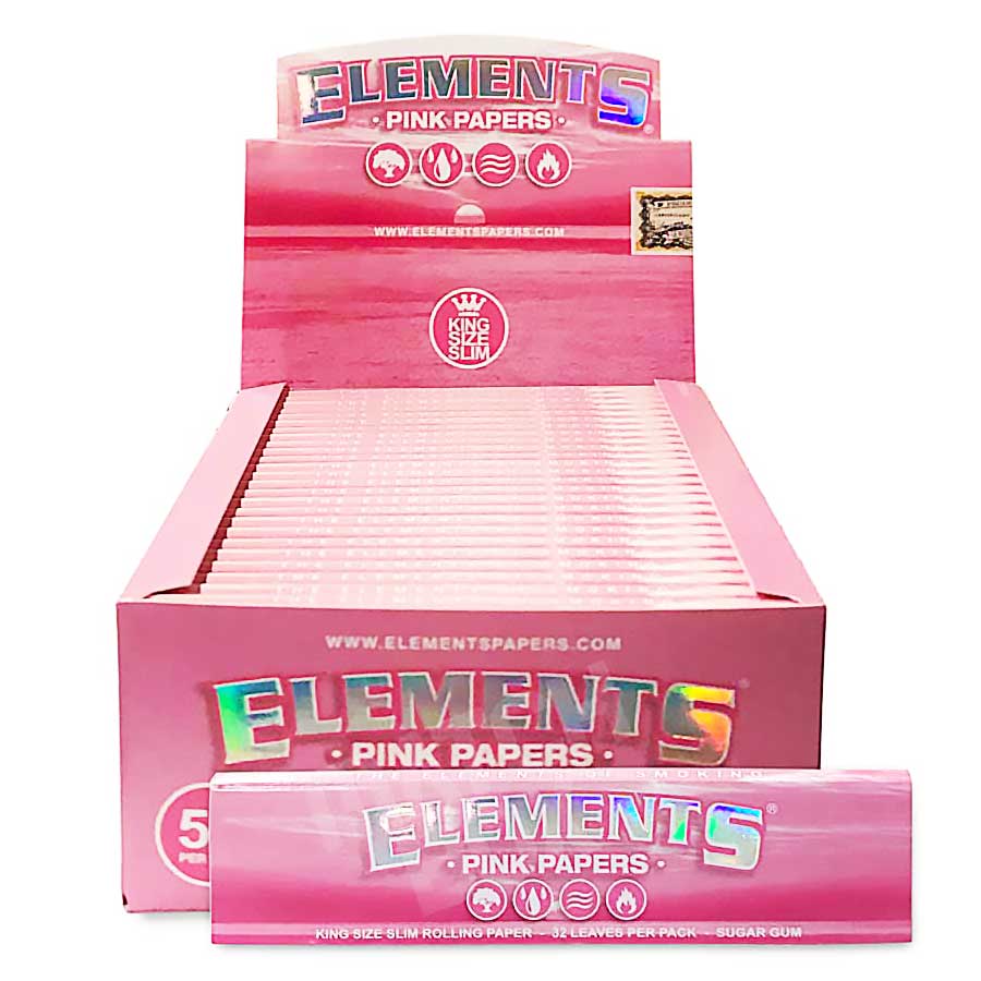 Elements Pink King Size Slim Ultra Thin Rice Papers