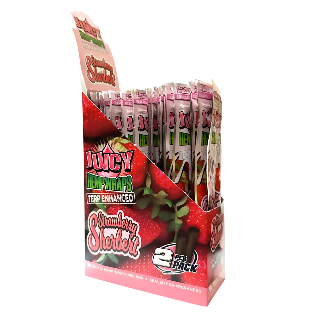 Juicy Terp Enhanced Hemp Wraps ~ Strawberry Sherbert
