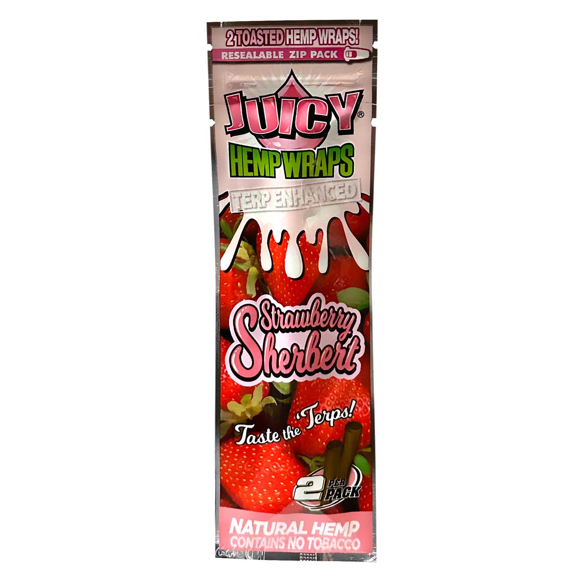 Juicy Terp Enhanced Hemp Wraps ~ Strawberry Sherbert